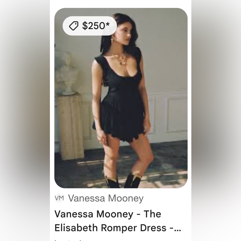 Vanessa Mooney Black Mini Dress